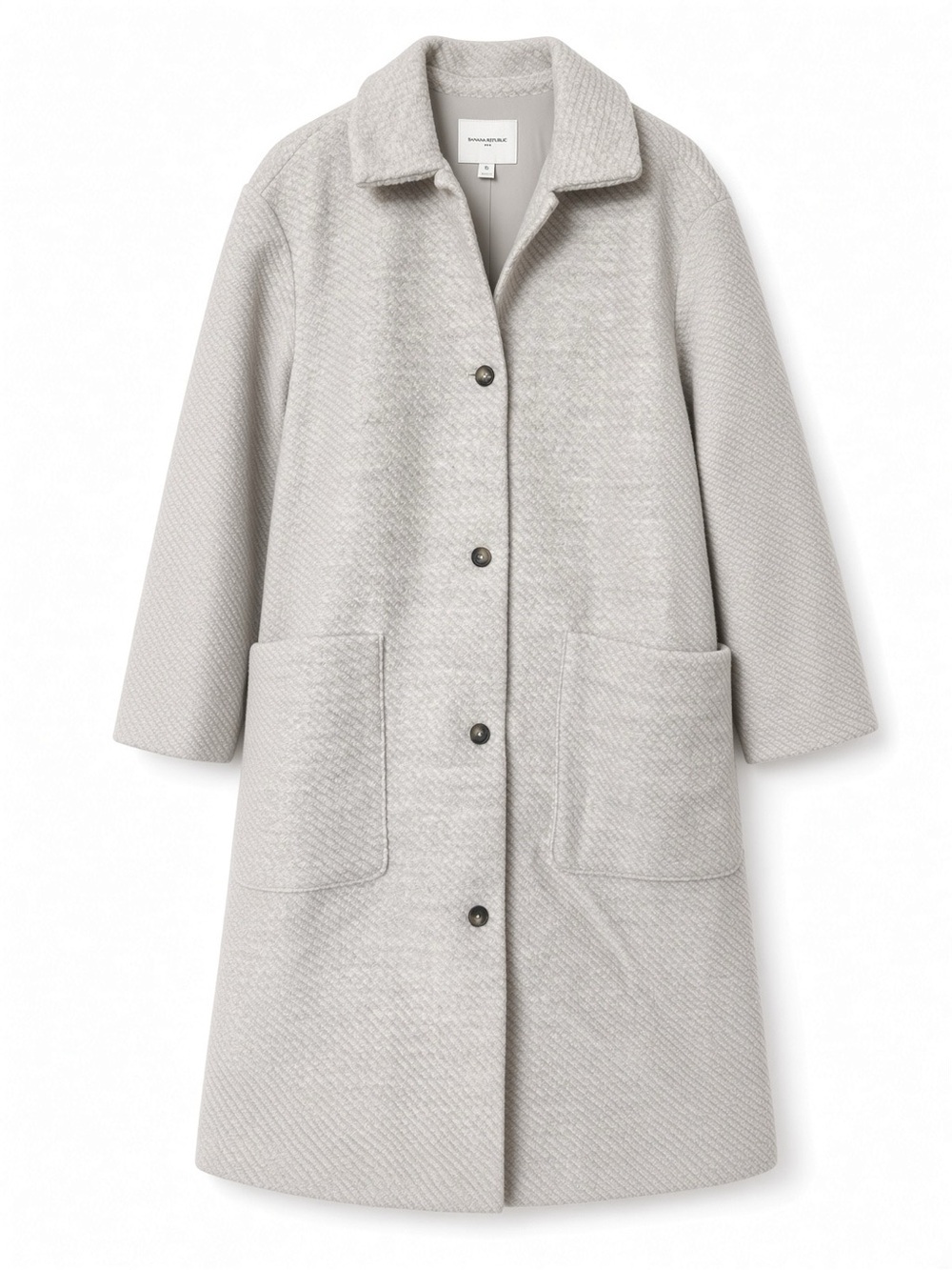 Banana Republic Wool-petite Button-Front Coat